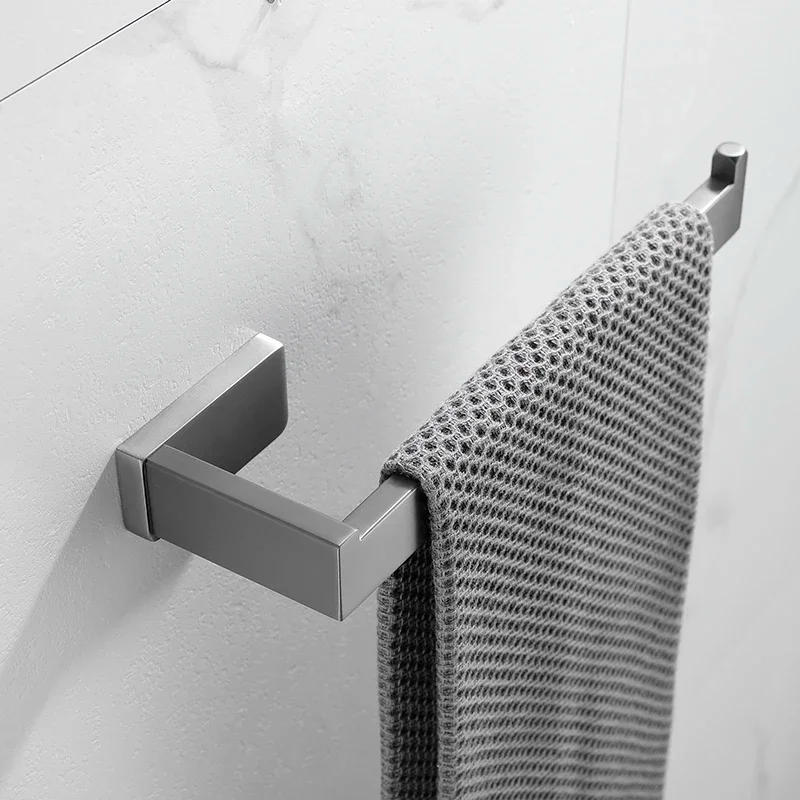 Description Picture 3 of itemTowel Ring Bathroom Towel Stainless Steel Punch-Free Simple Towel Hook Gun Gray Toilet Kitchen Hanging