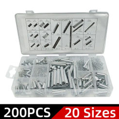 200PCS Set Hardware Tension Spring Compression Spring Kit Electrical Hardware Torsional  And Extension Springs Set