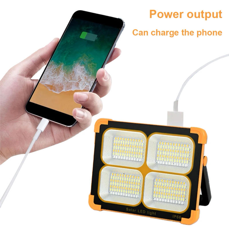 Description Picture 6 of item400W LED Solar Floodlight IP66 Waterproof Outdoor Camping Portable Lamp with Stand Holder Solar Emergency Light Solar Flashlight