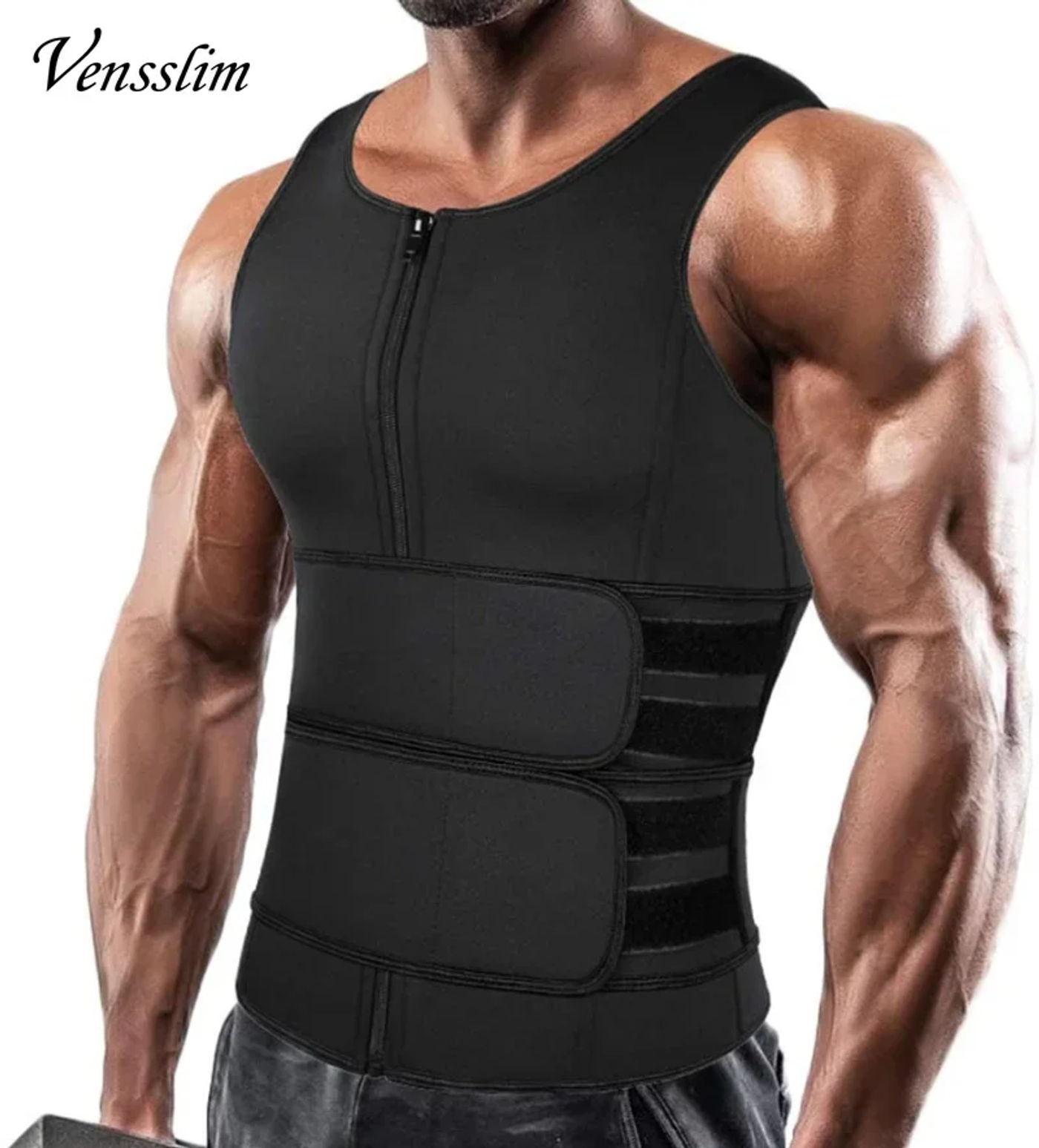 Description Picture 5 of itemVensslim Men Body Shaper Waist Trainer Vest Slimming Shirt Sauna Sweat Compression Undershirt Shapewear Fat Burner Workout Tops