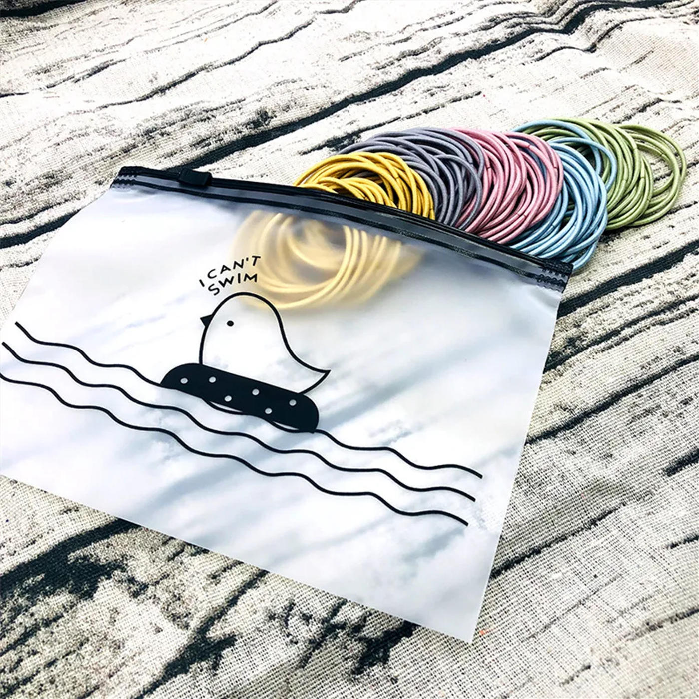 Description Picture 6 of itemPack of 10 Zipper Storage Bag Plastic Pouch Socks Stationery Packaging Organizer for Household School Office