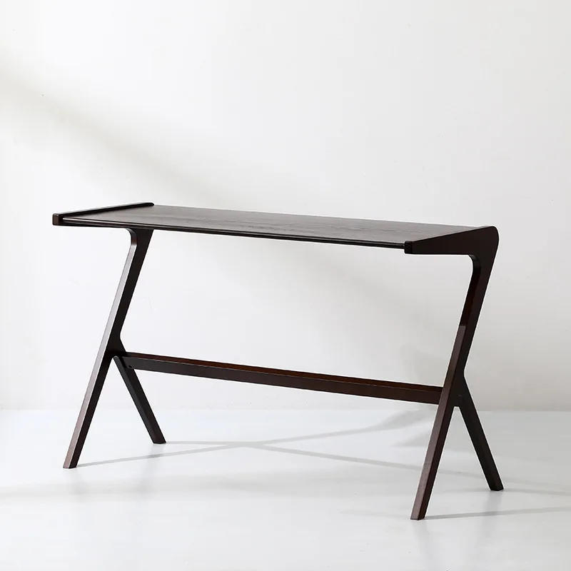 Description Picture 3 of itemNordic study room, solid wood desk, modern simple small apartment desk, home minimalist study long table against the wall