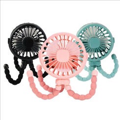 Multi Function Baby Stroller Fan Outdoor Flexible Tripod Clip Fan Usb Rechargeable Mini Portable Octopus Fan For Car Seat Crib