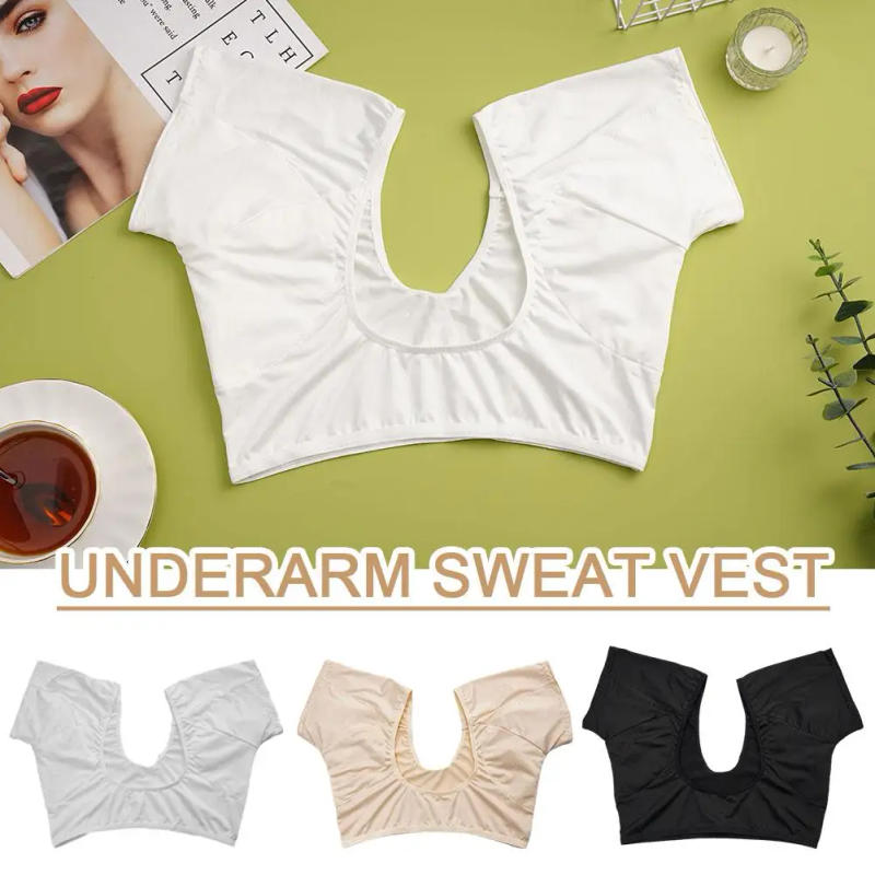 Description Picture 6 of itemT-shirt Sweat Pads Underarm Sweat Vest For Women Girls Armpit Perspiration Guards Sweat Proof Shirt Washable Sweat Protector