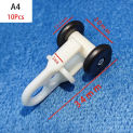 10Pcs Straight Curved Track Rollers Curtain Wheels Rail Furniture Hardware Decorative Curtain Rod Pulley