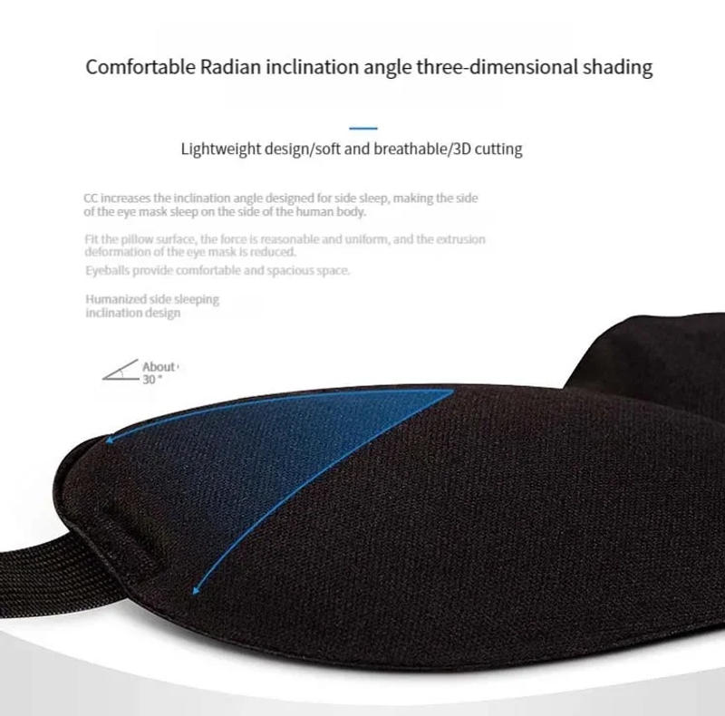 Description Picture 4 of item3D Sleep Mask Natural Sleeping Eye Mask Eyeshade Cover Shade Eye Patch Women Men Soft Portable Blindfold Travel Eyepatch 1Pcs
