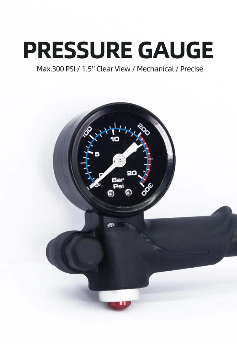 Description Picture 5 of itemThinkRider Portable High-pressure 300psi Bike Air Pump with Gauge for Fork & Rear Suspension Shock Absorber Mountain