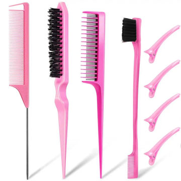 8pcs Double Sided Hair Styling Comb Set Smooth Comfortable Duckbill Clips Durable Multi-Functional Hairdressing Tools Women