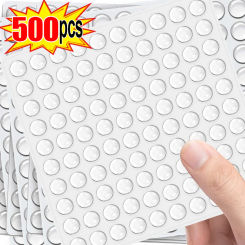 500/50pcs Self-Adhesive Clear Door Stop Rubber Damper Buffer Pads Furniture Drawer Floor Anti-collision Silencer Protective Pad