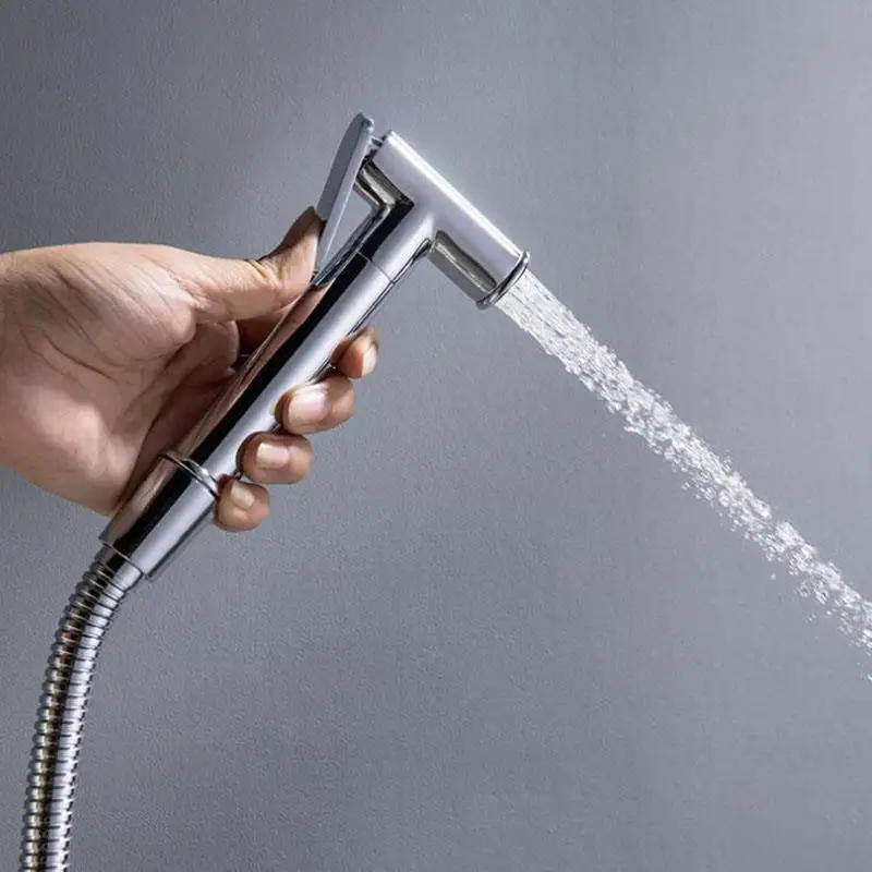 Description Picture 6 of itemCopper cold and hot water Toilet Handheld Bidet Faucet Spray Gun Mixer Shower Head Bathroom Muslim Sprayer WC ass clean valve B4