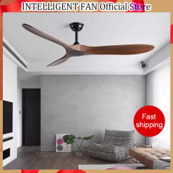 42 Inch Ceiling Fan Industrial Vintage ABS Ventilator No Light Remote Control Decorative Blower Retro Large Fans
