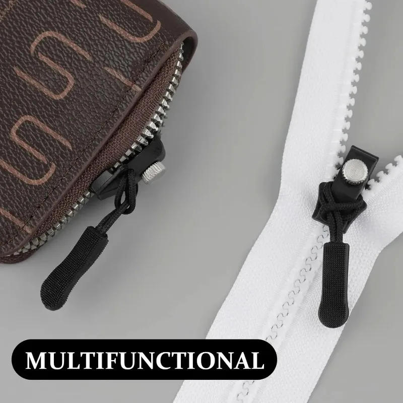 Description Picture 6 of itemUniversal Zipper Repair Kit Detachable Zipper Slider Pull for Jackets Luggage Bags Non-Slip Metal Zip Head DIY Sewing Supplies