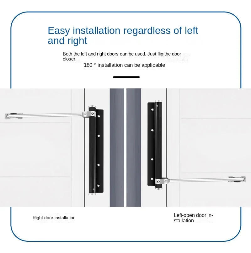 Description Picture 5 of itemAutomatic Door Closer Household Large Door Closer Simple Spring Mute Rebound Light Closer Invisible Door Hinge