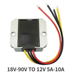 18-90V to 12V 5A 10A DC-DC Power Converter 24V/36V 48V 60V 72V Voltage Reducer Regulator Supply Transformer Step down for Cars
