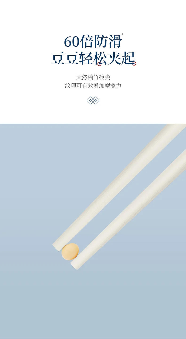 Description Picture 6 of item50 Pairs of Disposable Chopsticks Independent Packaging Chinese Blue Creative Gifts Bamboo Chopsticks Sushi Restaurant Supplies