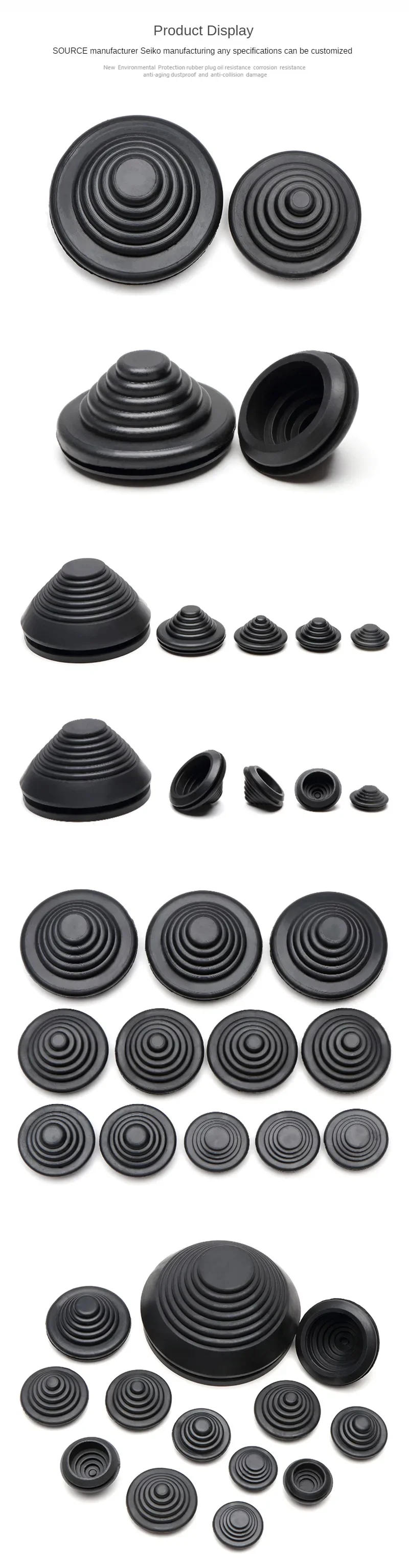 Description Picture 4 of itemRubber Tower Type Protection Coil For Protection Power Distribution Box Wire Cable O-ring Protective Ring Sealing Cap Hole Plug