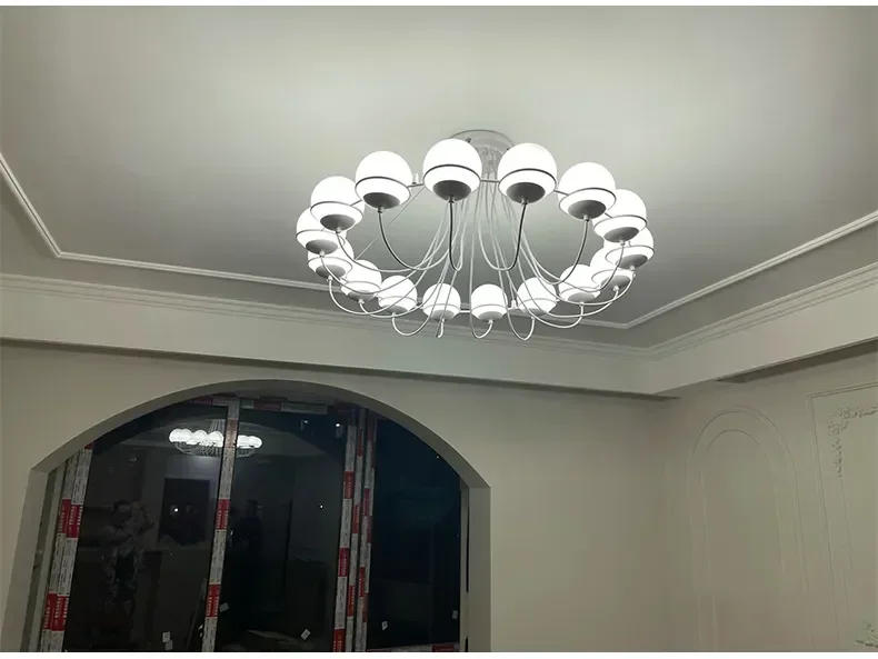 Description Picture 4 of itemModern LED Chandelier Creative Glass Ball Living Restaurant Bedroom Designer Pendant Lamp Interior Lighting Decor Light Fixture
