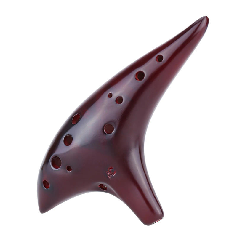 Description Picture 4 of item12 Holes Ceramic Ocarina Flute Alto C Smoked Burn Submarine Style Musical Instrument with Music Score for Beginner