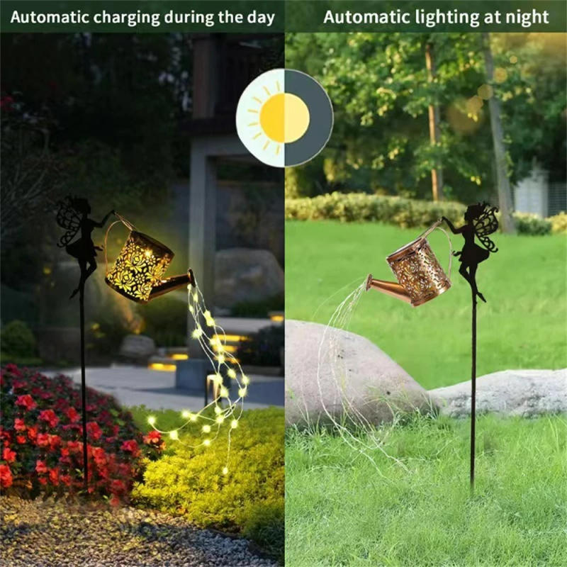 Description Picture 6 of itemSolar Watering Can with Lights Outdoor Garden Fairy Statues Decor Waterproof Hanging Lantern Landscape Lights Outside Decoration