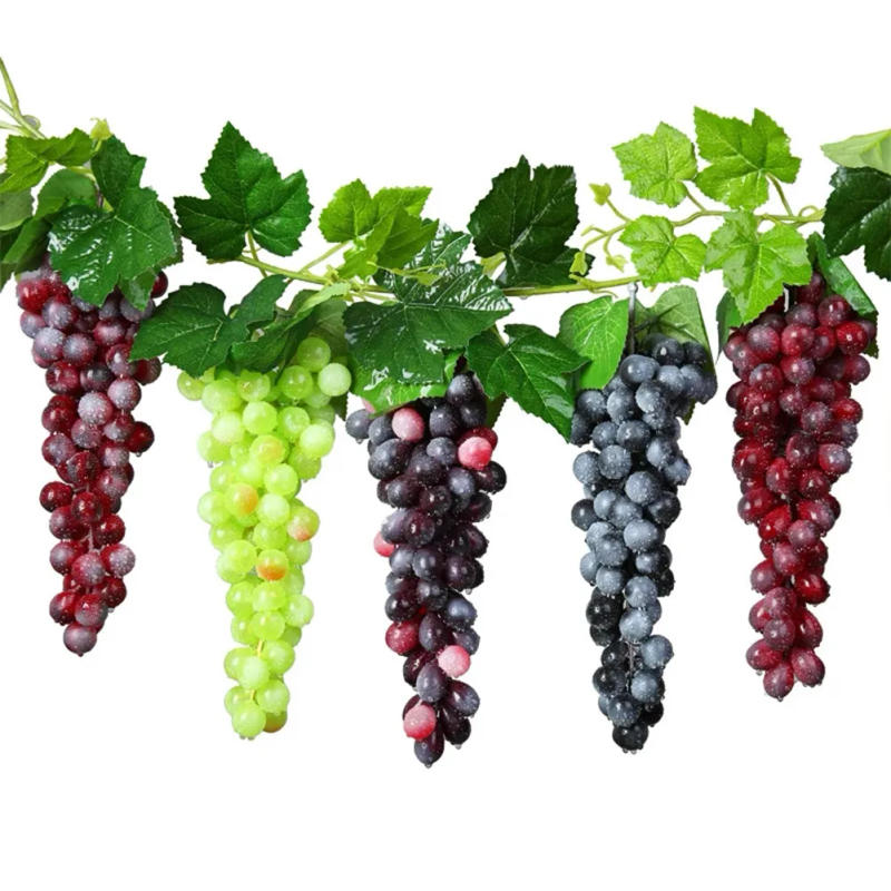 Description Picture 4 of itemArtificial Fruit Grape Simulated Grape Bunches Lifelike Fake Fruits  Plastic Fake Fruit Decorations For Wedding Party Supplies