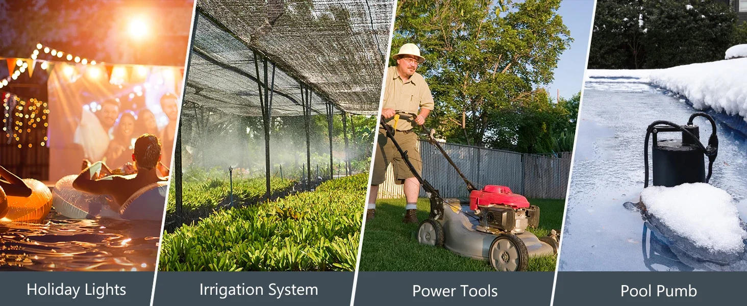 Description Picture 6 of itemDiivoo Waterproof Electrical Box Outside Cable Connection Socket Enclosure for Timers Extension Leads Holiday Garden Lawn