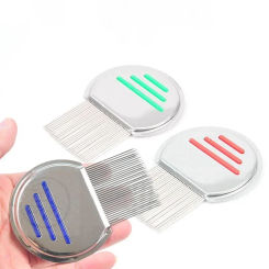 1pcs High Quality Terminator Lice Comb Nit Free Kids Hair Rid Headlice Stainless Steel Metal Teeth Remove Nit Brush Free Ship