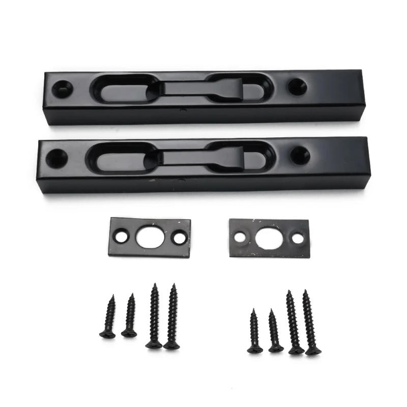 Description Picture 5 of itemBrand New Door Bolt Lock 1 Set Baking Painting Door Bolt Lock Door Hardware Screws Stainless Steel Strike Plate