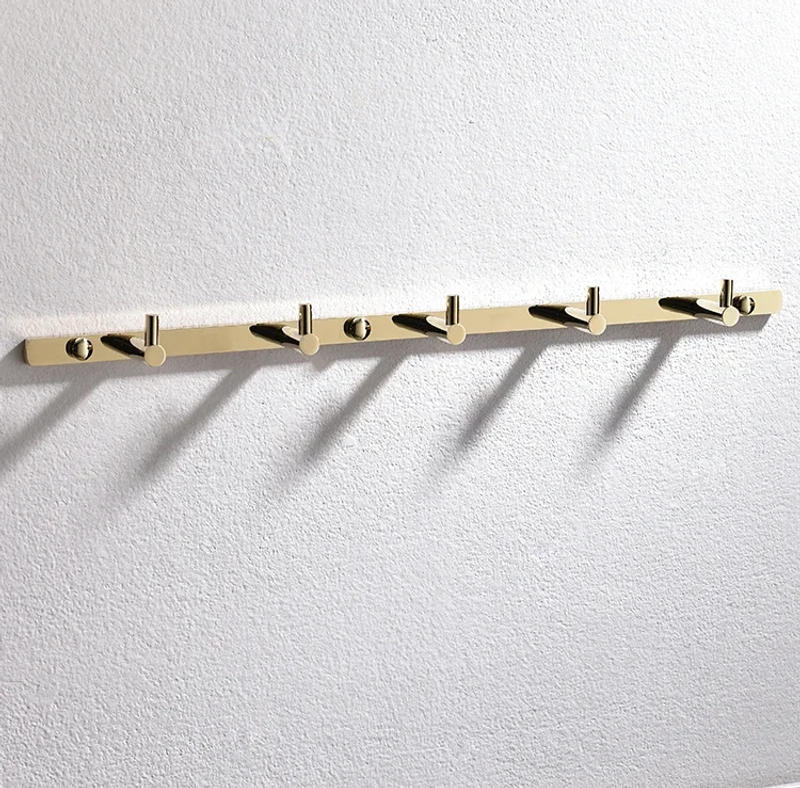 Description Picture 2 of itemCopper Gold Clothes Hook Cap Hook Shower Door Rear Hook round Bathroom Bathrobe Hardware Pendant Tick 38cm Decoration