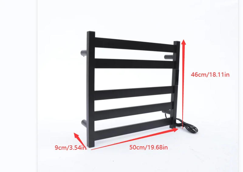Description Picture 3 of item5 Bars Wall Mounted Towel Drying Rack Electric Heated Towel Rack Stainless Steel Towel Warmer