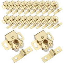20 Pcs Double Roller Lock Latch Cupboard Cabinet Catch Door RV Screen Latches Cold Rolled Steel Shutter Fasteners