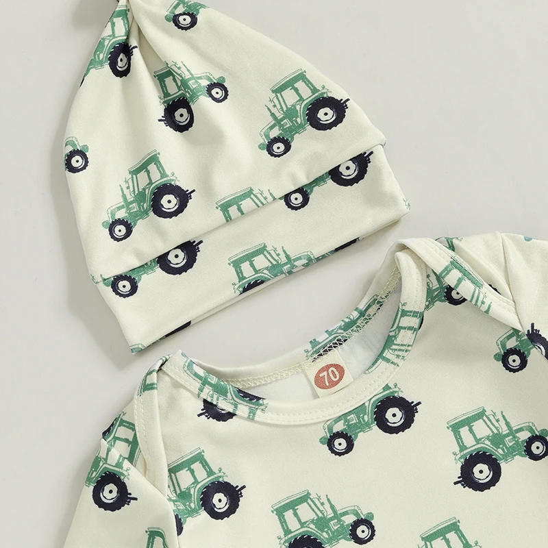 Description Picture 5 of itemBaby Sleeping Bag with Hat Newborn Tractor Print Infant Swaddle Sleeper for Boys Girls