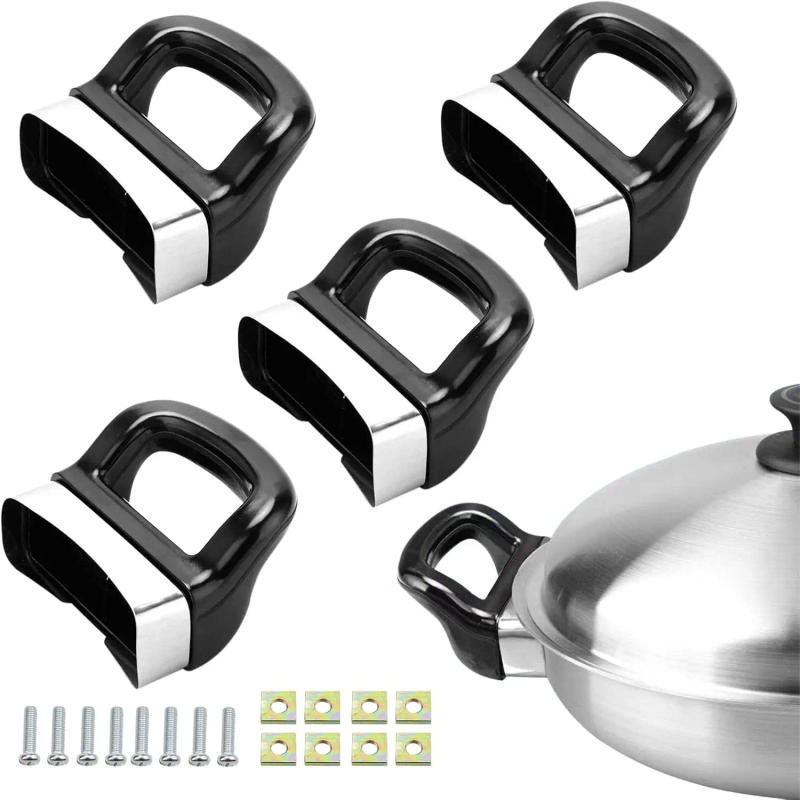 Description Picture 2 of itemBlack Pot Side Metal Handles For Pressure Pan Cooker Steamer Sauce Pot Ear Replacement Single Hole Short Side Handle Cookware