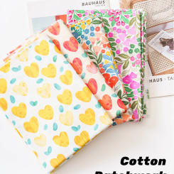 Love Fabric Pastoral Pattern Printde Cotton Poplin Fabrics Sewing For Doll kids Women Dress Quilted Textiles Cloth By The Meters