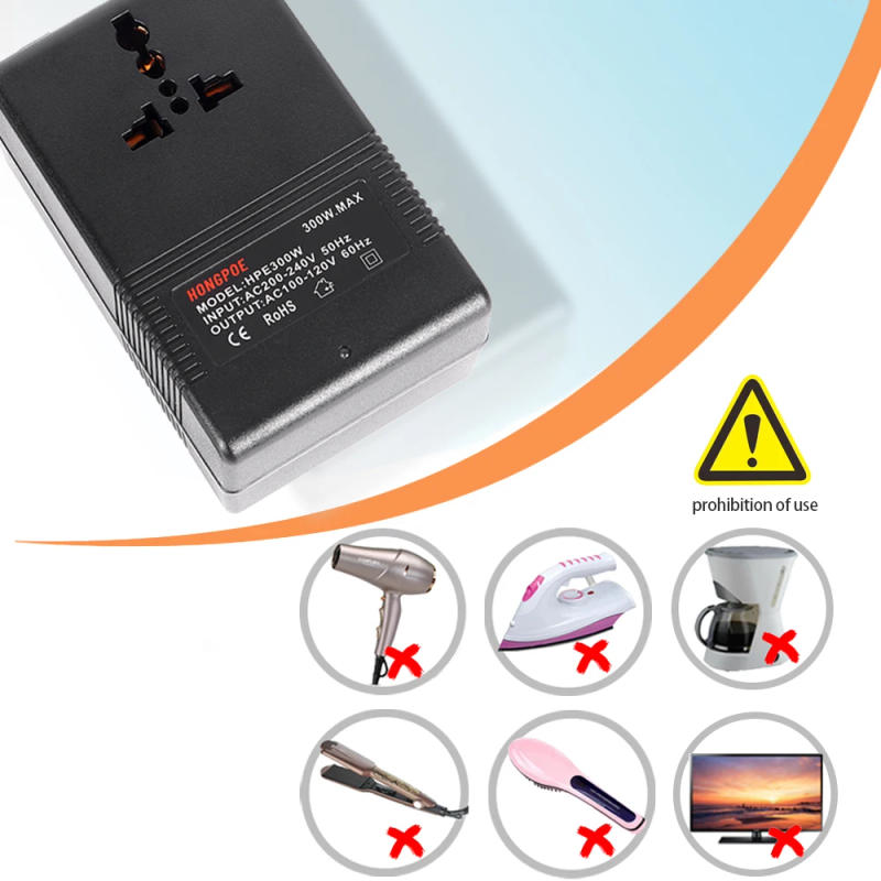 Description Picture 2 of item200W 300W Voltage Converter 220V To 110V Transformer Step Down Transformer Voltage Converter Travel Adapter 110VAC to 220VAC