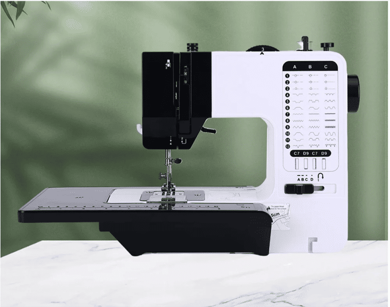 Description Picture 3 of itemSewing Machine Portable Mini Handy Replaceable Presser Foot 38 Stitches Overlock Knitting Start Button Electrec With Pedal Table