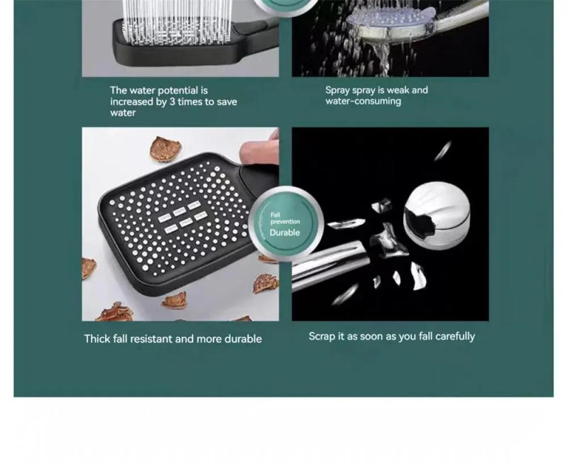 Description Picture 6 of itemAdjustable Shower Head 3 Mode Rainfall Shower Large Flow Showerhead High Pressure Water Saving Shower Mixer Bathroom Accessories