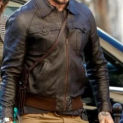 Beckham Brown Real Leather Bomber Winter Biker Stylish France Jacket For Men