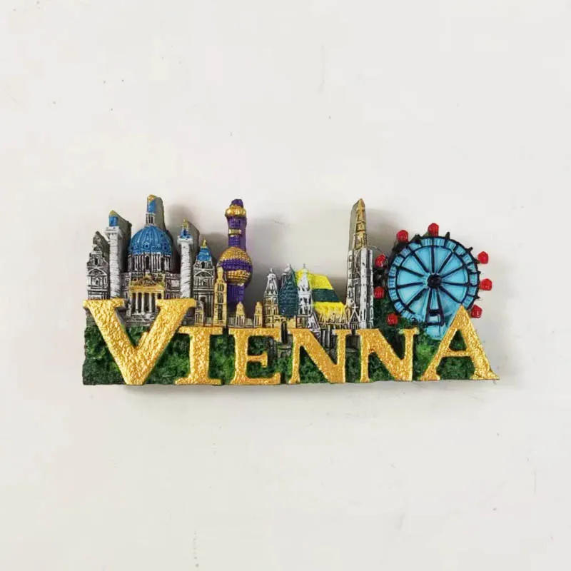 Description Picture 5 of itemCreative Design Austria Vienna Tourism Scenery Refrigerator Magnet 3D Fridge Magnet Sticker Travel Souvenir Kitchen Decoration