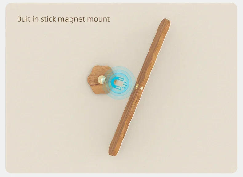 Description Picture 6 of itemPortable LED Makeup Mirror Light USB Rechargeable Magnetic Touch Switch Wall Lamp Wooden Mirror Front Fill Light Bedside Lamps