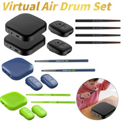 Electric Air Drumsticks Professional Electronic Virtual Air Drum Drumsticks Pedals for Beginners Children Adults