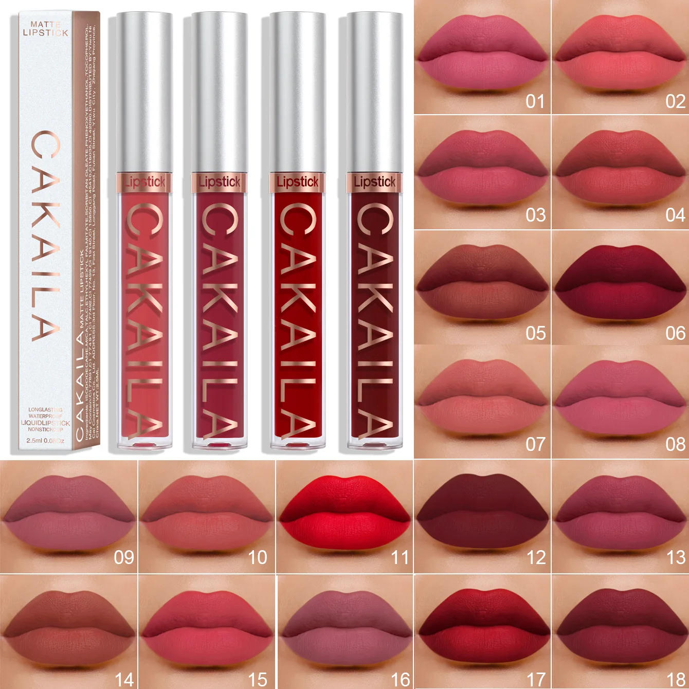 Description Picture 2 of itemLong Lasting Velvet Matte Nude Brown Lip Gloss Waterproof Liquid Lipstick Lips Makeup Women Beauty Red Non-stick Cup Lip Gloss