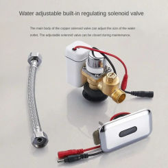 Automatic Flush Valve Kits for Toilets, Infrared Sensor Controlled DC Valve and Tank Flush Sensor Button Smart Toilet Automatic