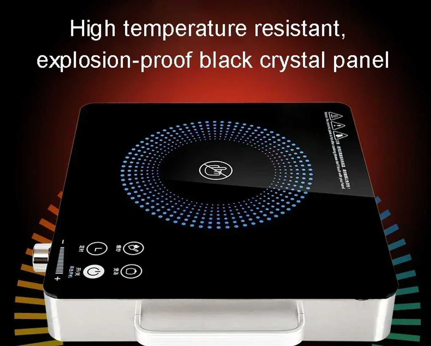 Description Picture 6 of item2200W Electrical Magnetic Waterproof Induction Cooker Hob Oven Hot Pot Stove With Timer Ceramic Heating Furnace Cooktop Plate EU