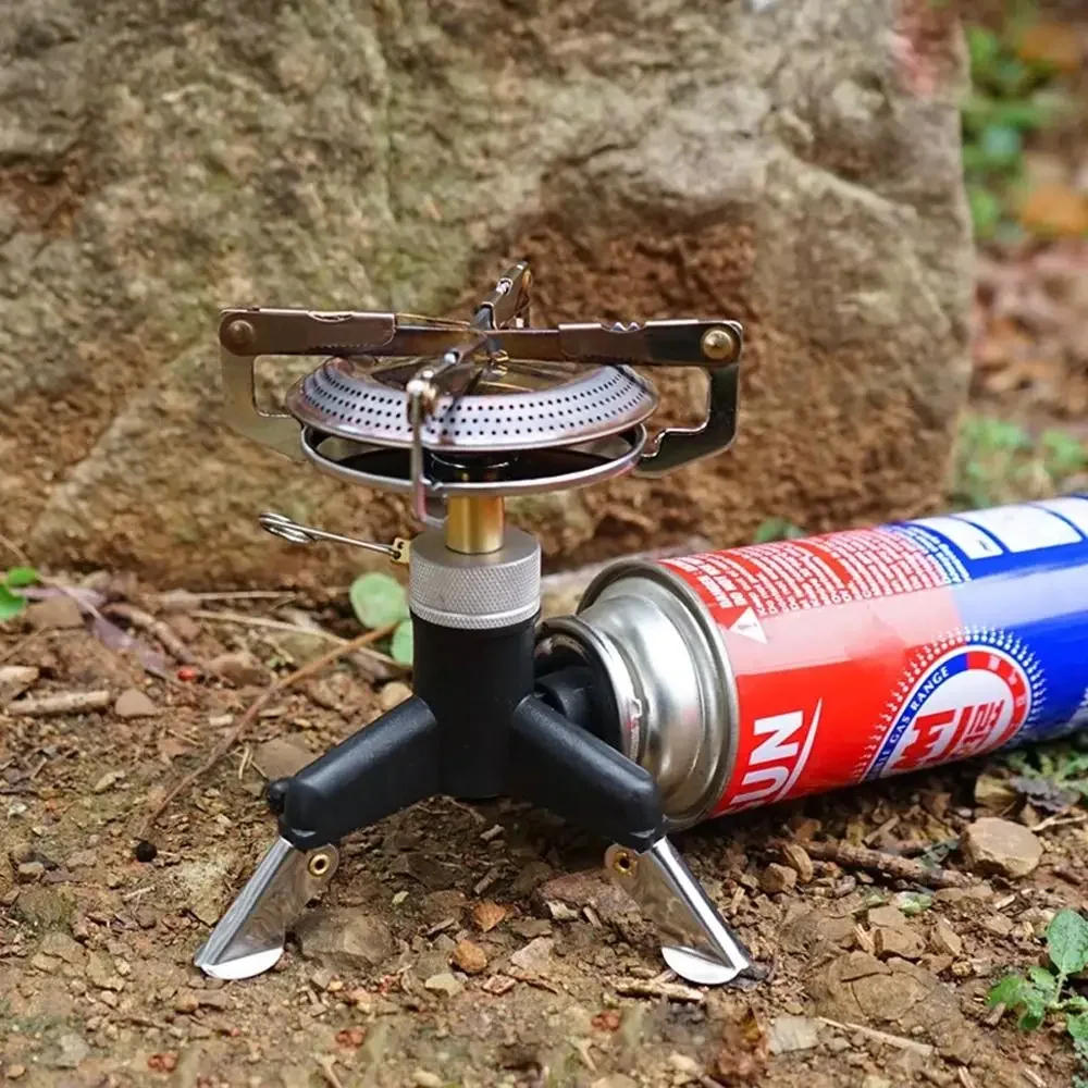 Description Picture 5 of itemOutdoor Stove Tripod Gas Adapter Tank Stand Connector Camping Portable Equipment Ultralight Copper Tank Camp Cooking Supplies