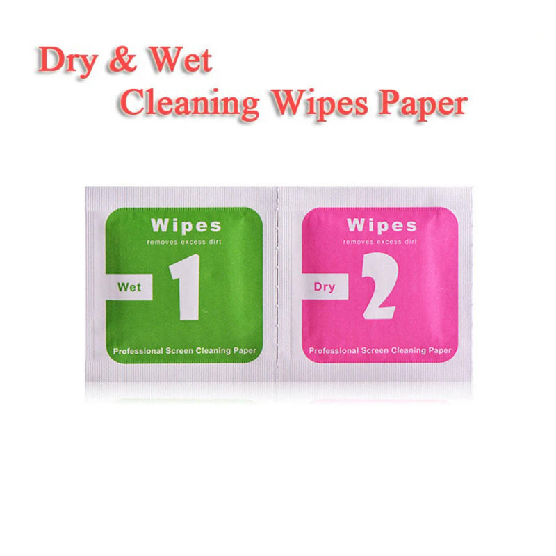 Description Picture 3 of item100Pcs Cleaning Cloth Wet Dry Wipes for Camera Lens Phone Tablet LCD Screens Dust Removal Papers