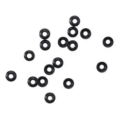 100Pcs M5 Serrated Flange Hex Lock Nuts, Carbon Steel Black Oxide Finished