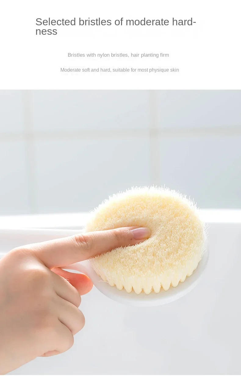 Description Picture 6 of item1pc Long Handle Back Brush for Shower Soft Bristles Body Exfoliating Bath Brush Skin Health Shower Back Scrubber Bath Supplies