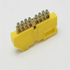 1Pcs JDA5-0609 Distribution box rail type connection copper bar copper terminal strip wiring block flame retardant plastic