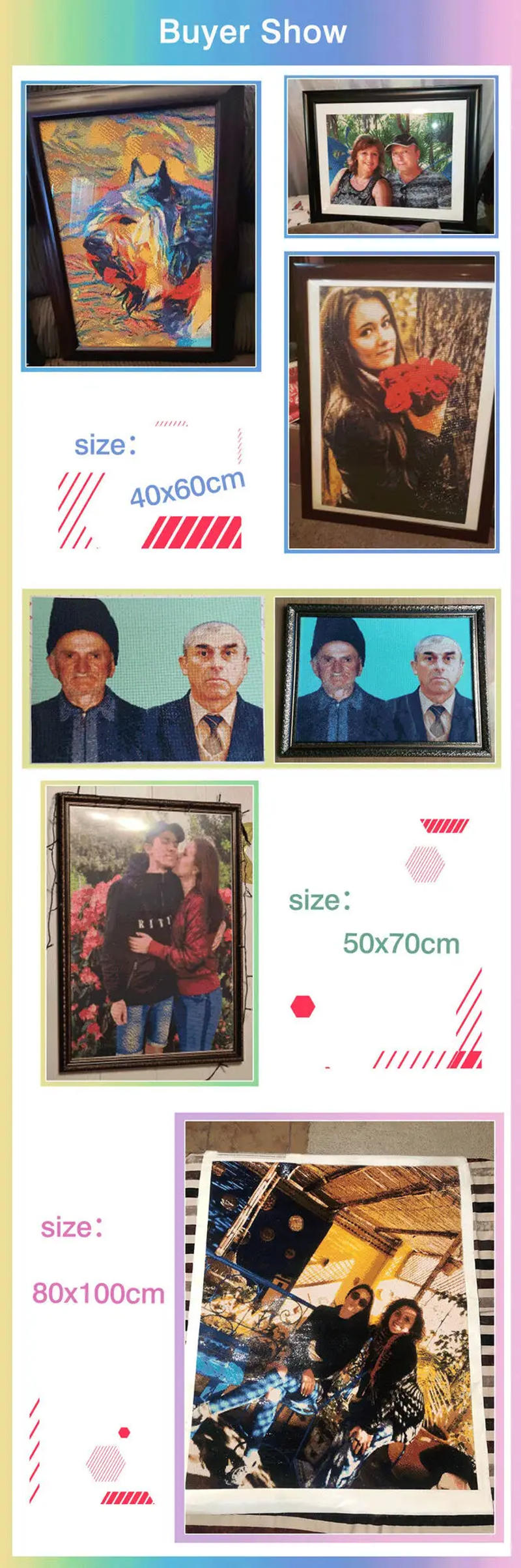 Description Picture 2 of itemEverShine Photo Custom Diamond Painting New 2023 Full Square Mosaic Beads Embroidery Portrait Rhinestones Art Cross Stitch Kits