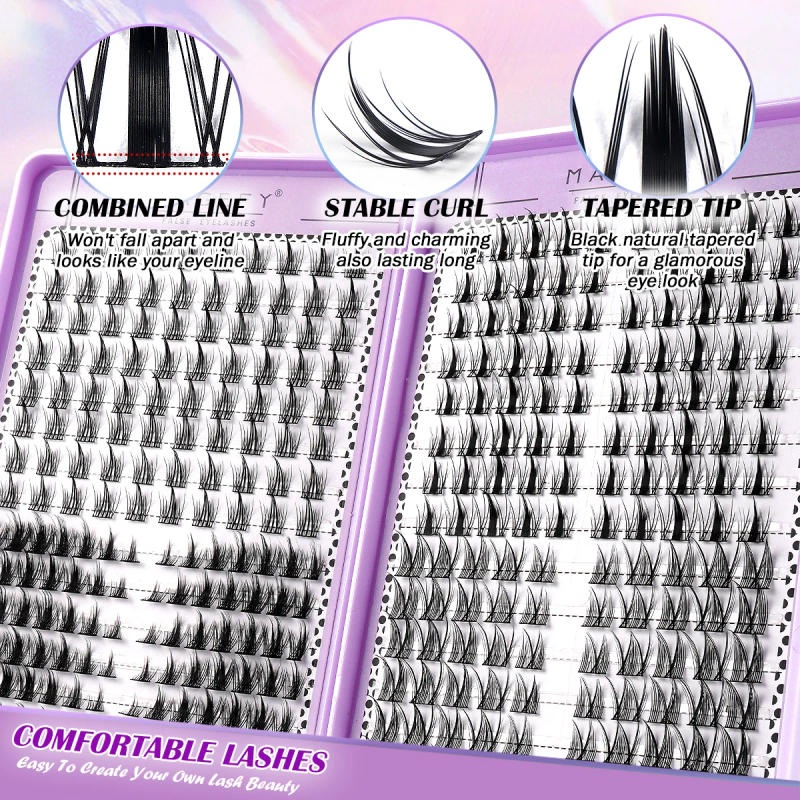 Description Picture 5 of itemMAGEFY New 352/940 Cluster Lashes Fluffy Thick Eyelash Extension 4 Styles Cat Eye Lashes Capacity Eyelash Book DIY Lashes Beauty